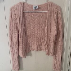 Maggie Lawrence Light Pink Ribbed Cardigan